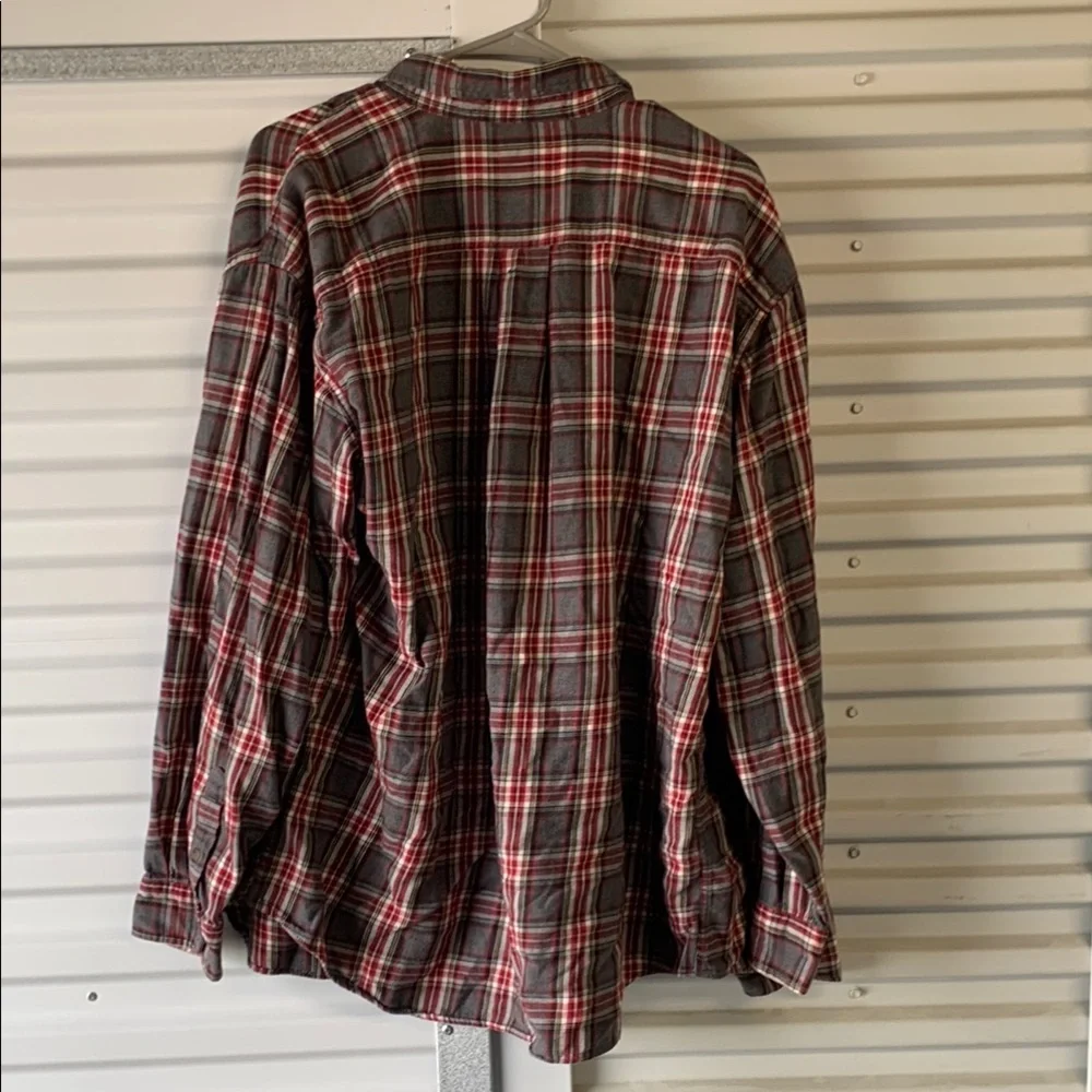 J. Crew Red and Gray Checkered Shirt
